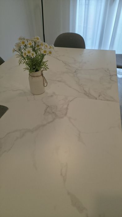 Mesa de Jantar Extensivel Mármore MDF