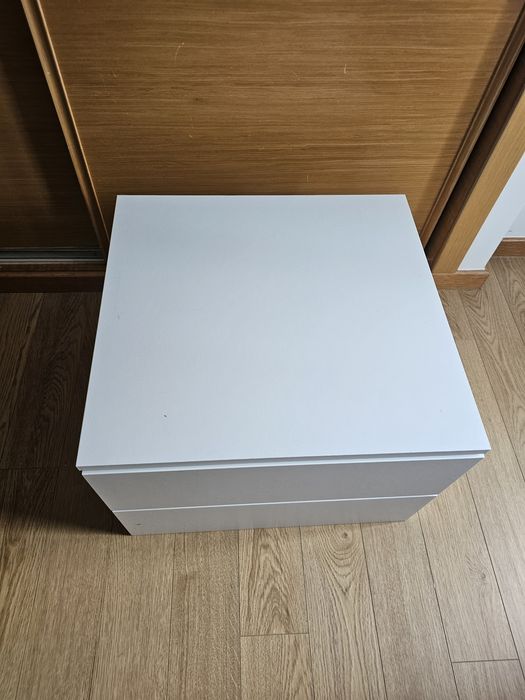 Cómoda ikea platsa branca- 2 gavetas