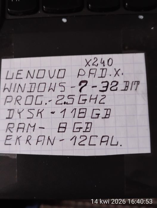 Laptop Lenovo  Thinkpad X240