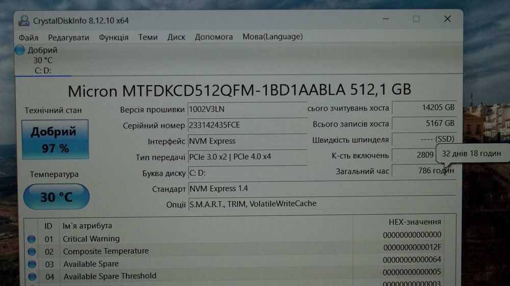 Ноутбук Lenovo 15.6" IPS / AMD Ryzen 3 7320U / RAM 8 ГБ DDR5 / SSD 512 ГБ/ Radeon 610M 2Gb