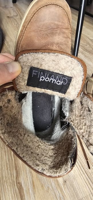 Skórzane męskie buty fińskiej firmy Pomar rozmiar 41 wkładka  26,5cm