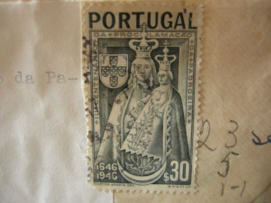 Filatelia selos padroeira de Portugal 1946