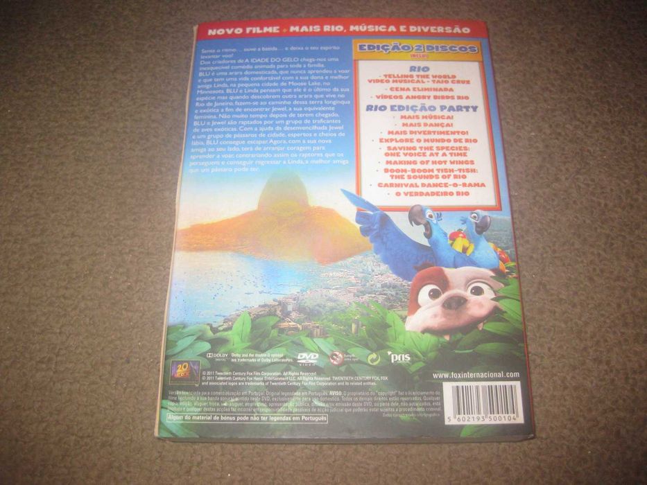 DVD "Rio" numa Edição Especial com 2 DVDs e em Slidepack!