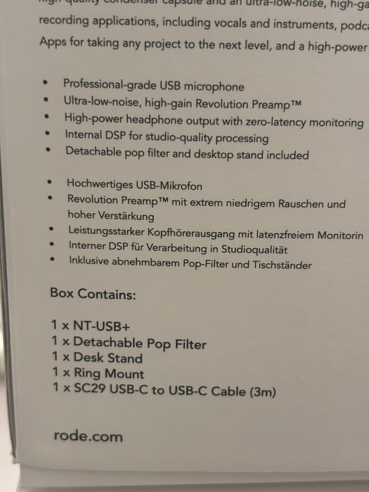 Dwa Nowe Mikrofony Rode NT-USB
