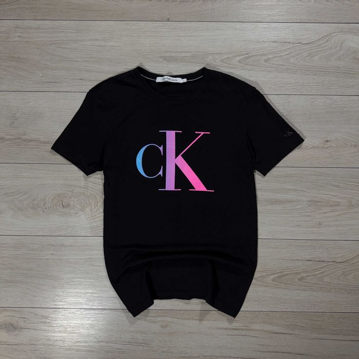 Чорна Футболка Келвін Кляйн Calvin Klein Jeans Gradient Monologo, M, Оригінал