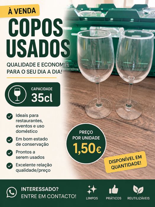 Lote 50 copos vinho