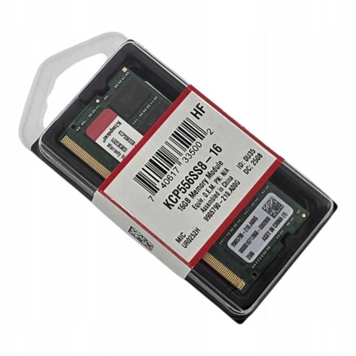 Pamięć RAM Kingston 16GB 5600MHz DDR5 SODIMM (KCP556SS8-16)