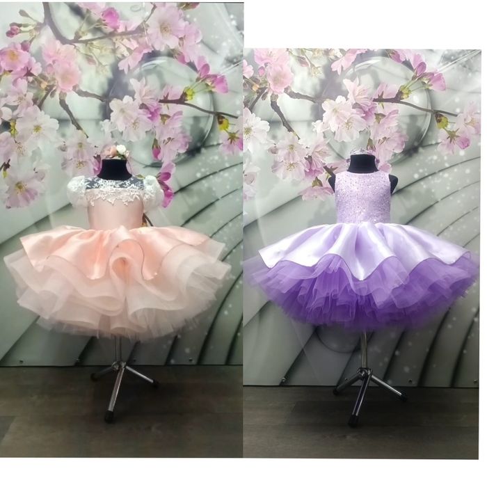 Бальное пышное выпускное платье 4-6 лет