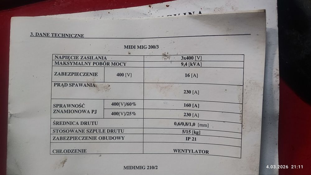 Półautomat spawalniczy , migomat