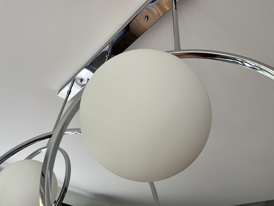 Mcodo Bella 3 – lampa sufitowa chrom, szkło, 3 kule, 70 cm