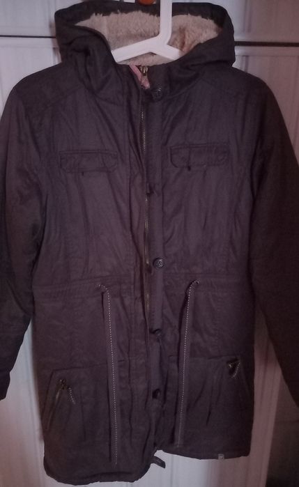 Plaszcz brazowy ocieplany dziewczecy Quadri Foglio 152