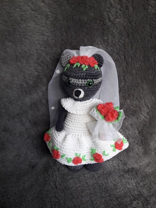 Misie młoda para dekoracja ślubną prezent handmade