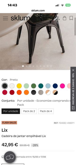 8 cadeiras quase novas, preço de cada