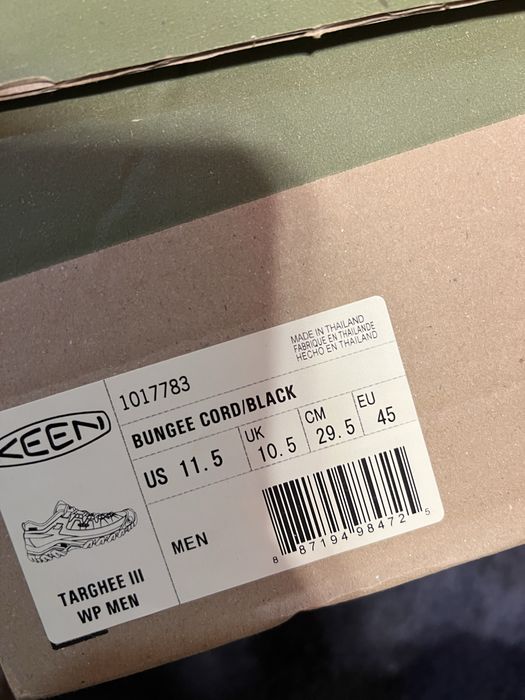 Нові чоловічі трекінгові кросівки KEEN Targhee III WP (Waterproof) — Розмір 45 (29.5 см)