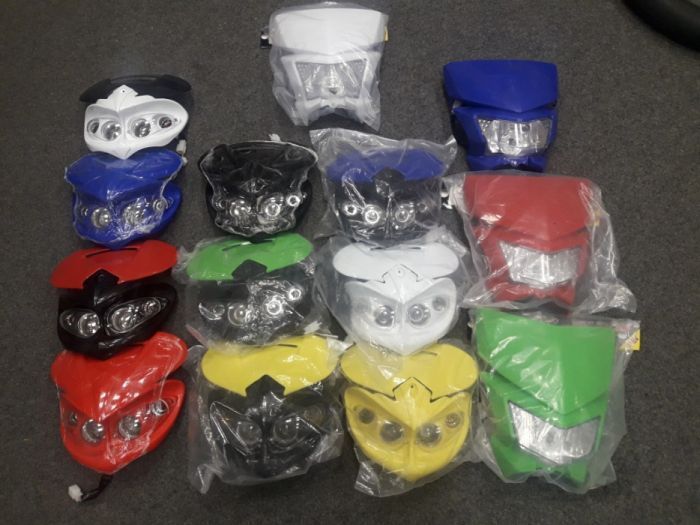 Обтекатель универсальный с фарой на кросс эндуро мотоцикл фара оптика