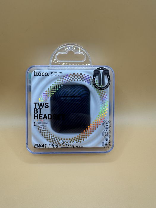 Бездротові навушники Hoco EW41 Plus TWS Carbon Fiber Version
