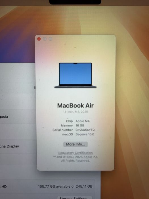Macbook Air 13 M4 como novo