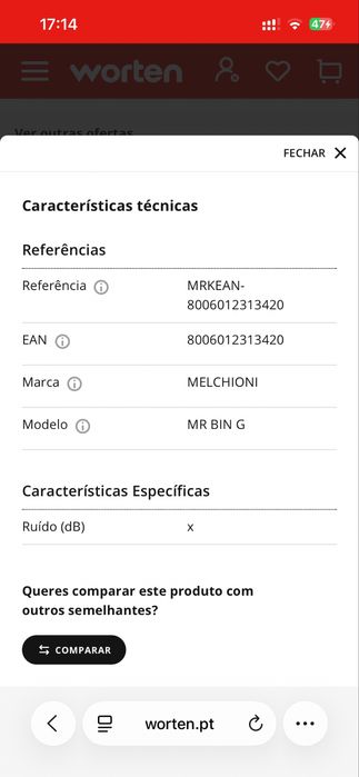 Venfo aspirador usado 2 vezes