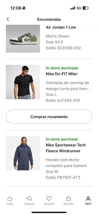 Nike sportwear tech fleece windrunner original fotografia com compra