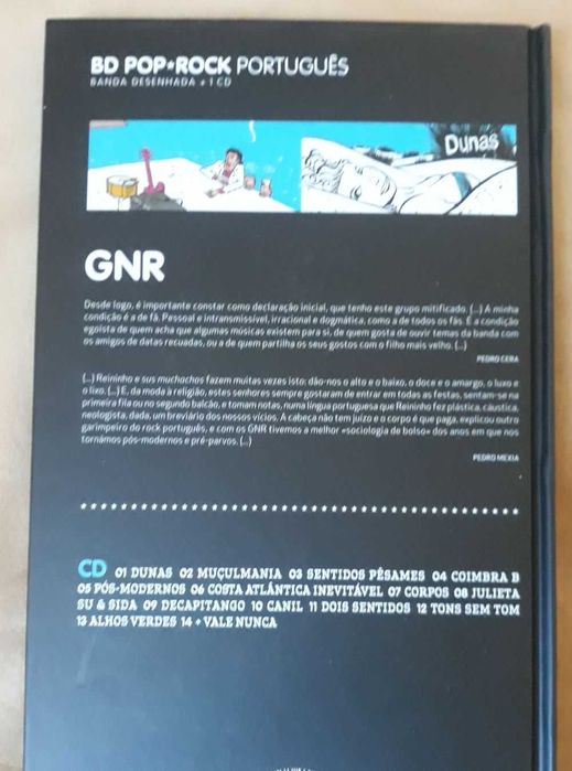 CD e BD pop rock português GNR Novo selado