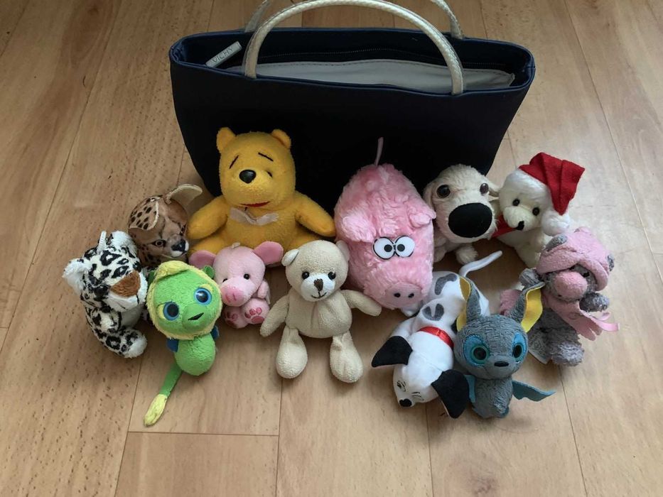 Комплект м'яких тваринок, зоопарк у сумочці, ціна за всі