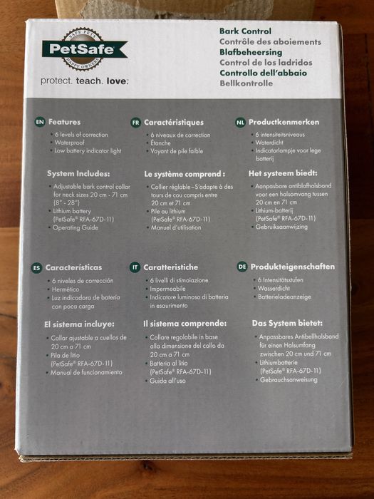 Coleira de controlo de latido