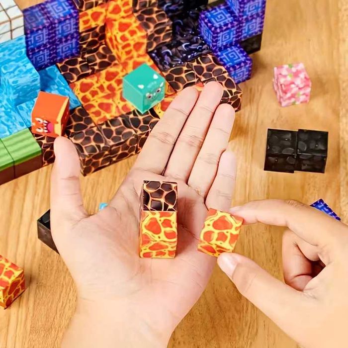 Lunelii Bricks - Kreatywne magnetyczne klocki konstrukcyjne – 100 elementów