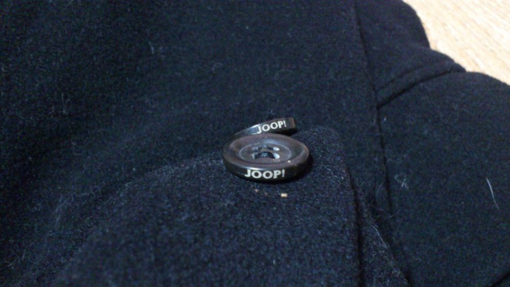 Пальто шерстяное мужское черное Йооп вовняне чоловіче Coat Joop! р.ХL