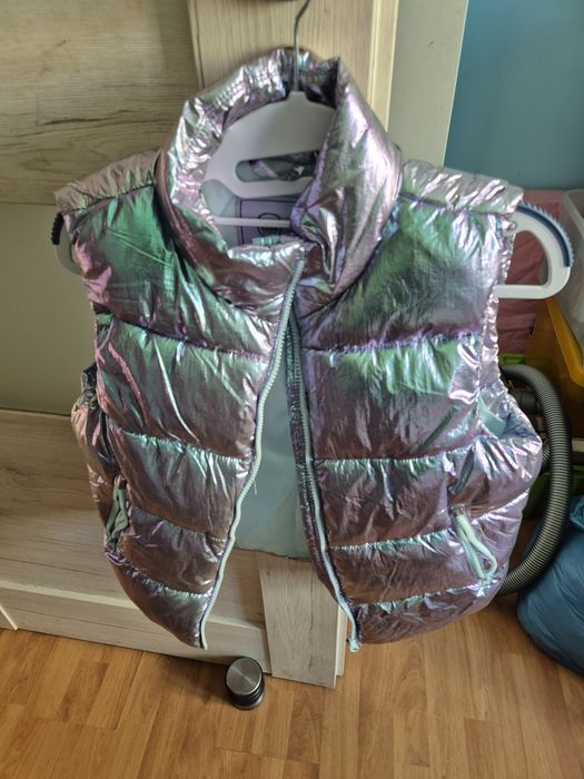 Kamizelka srebrna dla dziewczynki