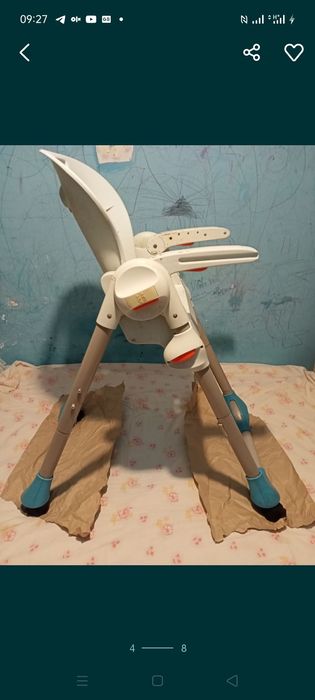 Стільчик для годування чіко полі 2 в 1 на запчастини chicco