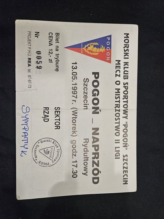 Bilet Pogoń Szczecin -Naprzód Rydułtowy