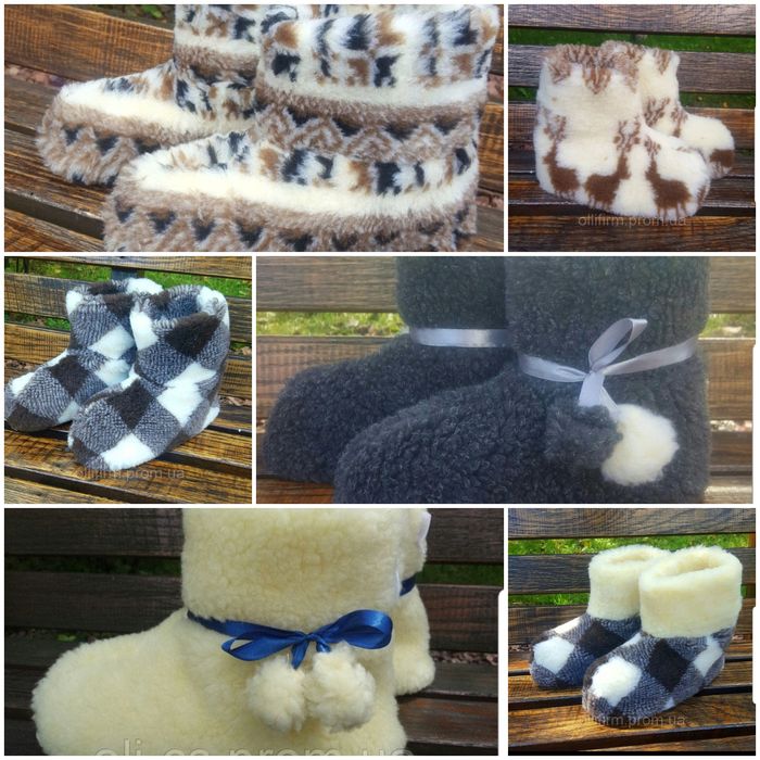 Тапочки  чуні валянки бурки домашние сапожки тапочки меховие шерстяні