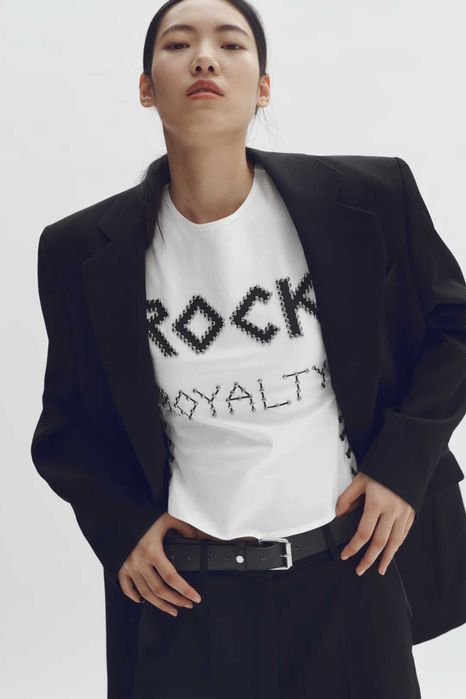 Stella McCartney H&M Top ze sznurowaniem i ćwiekami r.S
