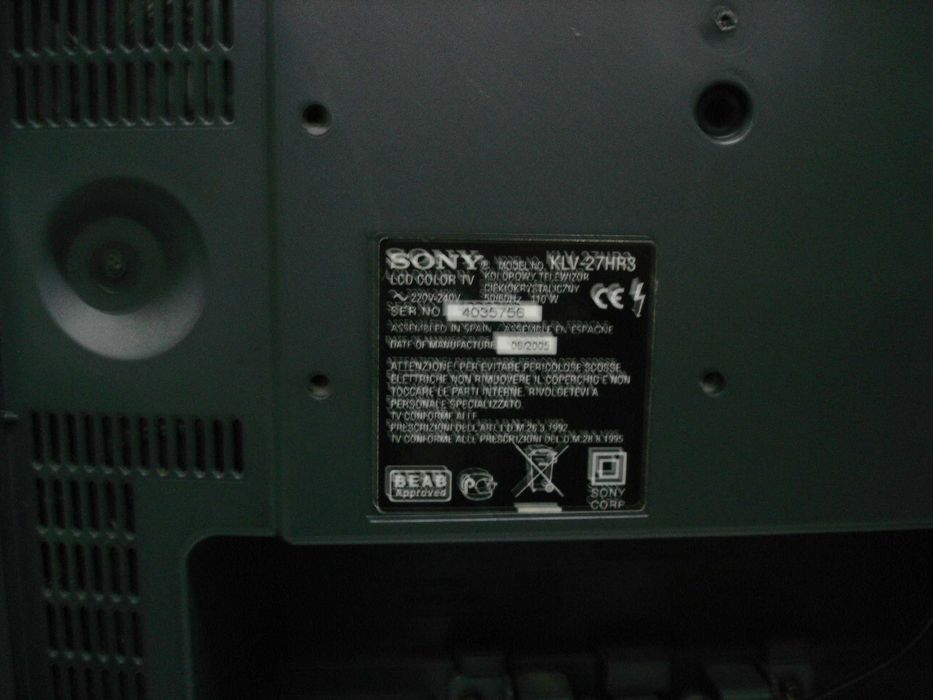 Televisor  SONY KLV-27 HR3