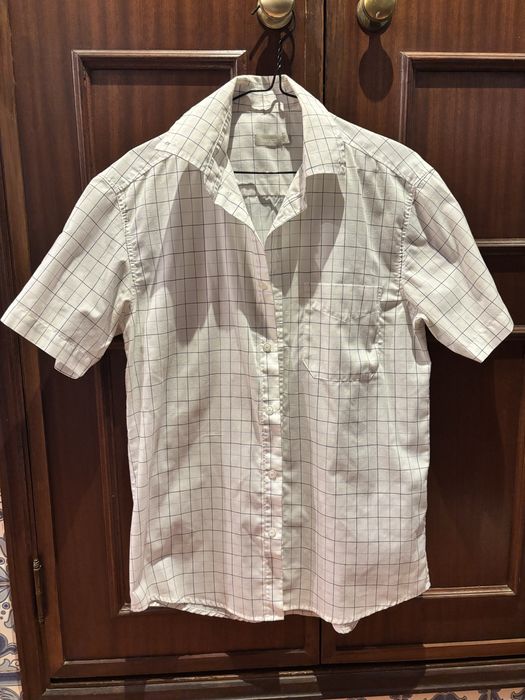 Camisa branca xadrez