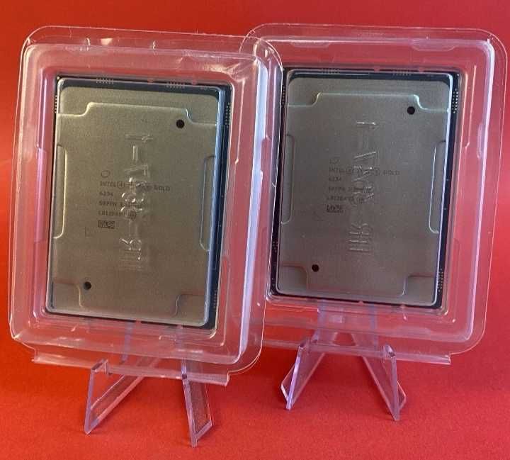 Процесори Intel Xeon Gold 6234 3.3GHz 8-ядер LGA3647 пара 2шт. сервер SRFPN