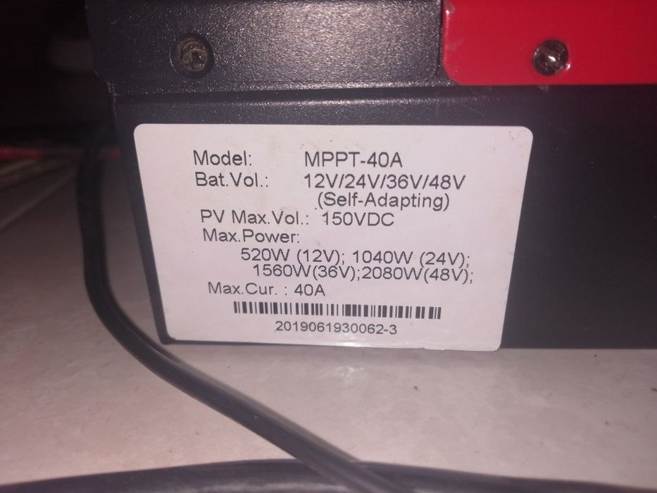 Controlador de carga Mppt de 40 amperes