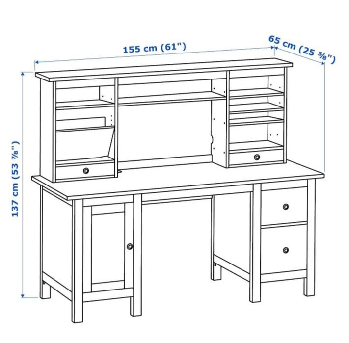 Biurko IKEA Hemnes biała bejca