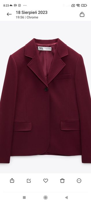 Garnitur nowy burgundowy limitowanej edycji r.38 Zara