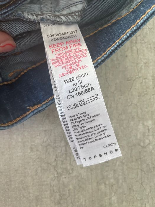 Topshop Jamie flare spodnie jeansy dzwony 26 30