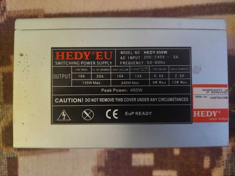 Блок питания HEDY-EU 450W