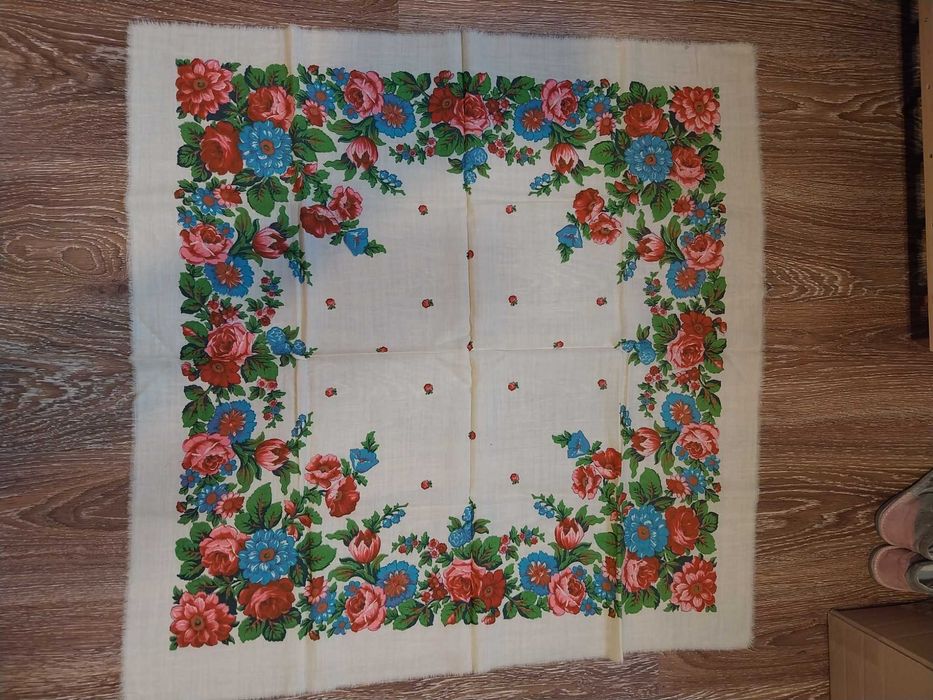 Chusta wełniana, kaszmir. Vintage.