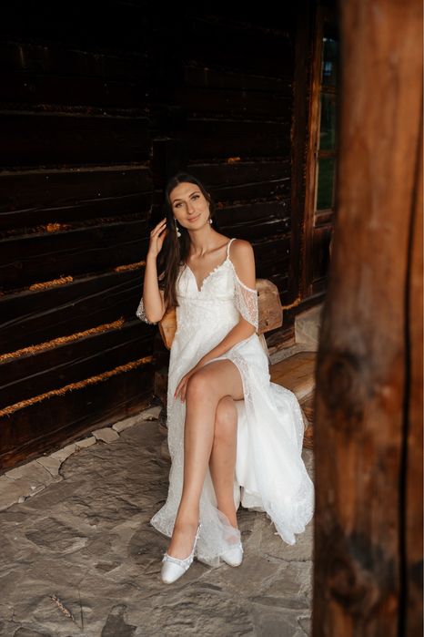 Suknia ślubna z salonu Classa z welonem