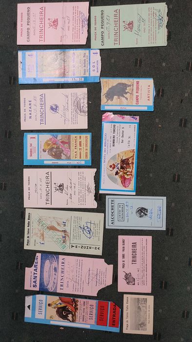 14 Bilhetes de tourada antigos - Portugal