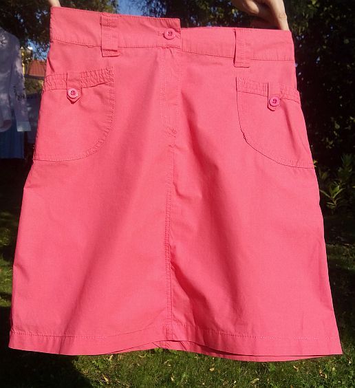 Spódnica 36 S 34 XS koralowa róż Orsay mini bawełna