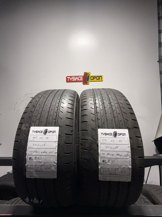 Opony wielosezonowe Dunlop 225/45R17 2szt #L592 wzmocnione 22545R17596