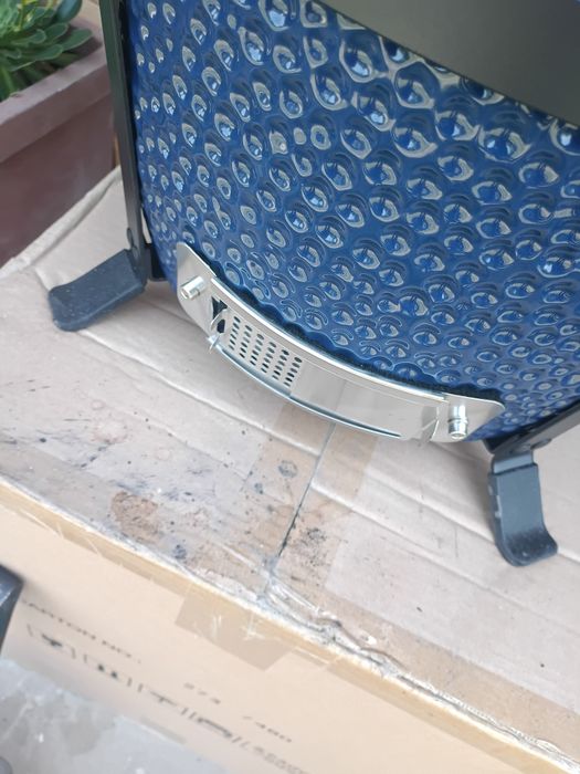Piękny ceramiczny grill Kamado Compact 15" BBQ granatowy