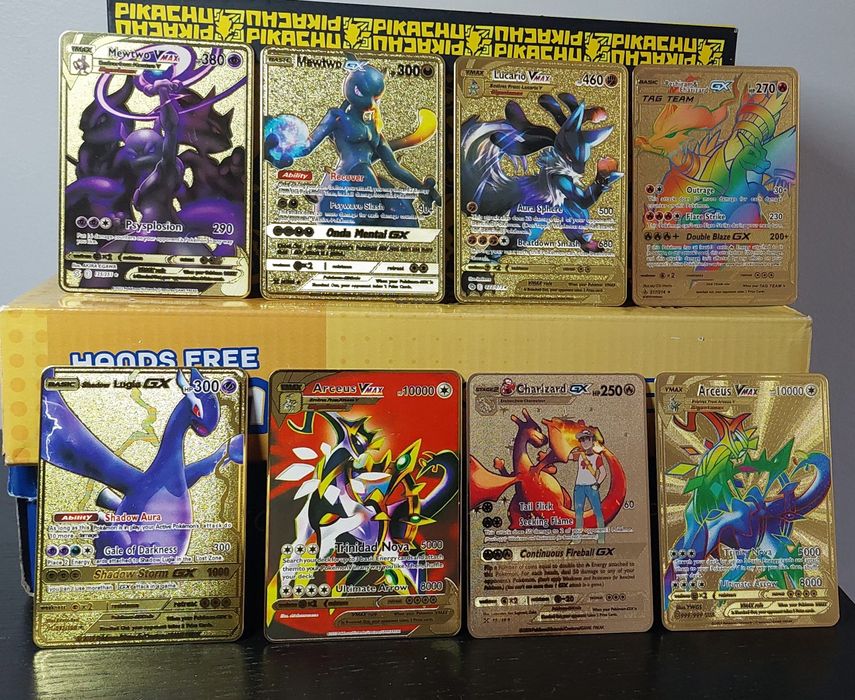 Cartas de Metal Pokemon feitas em Metal Verdadeiro NOVAS