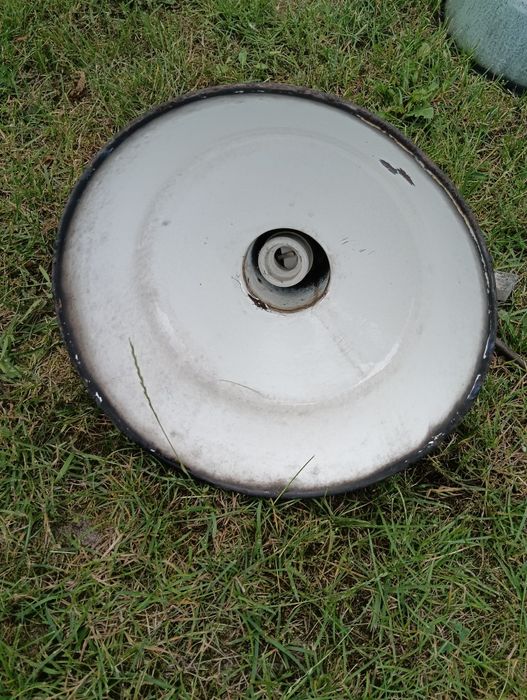 Lampy emaliowane Loft, PRL,2 sztuki.