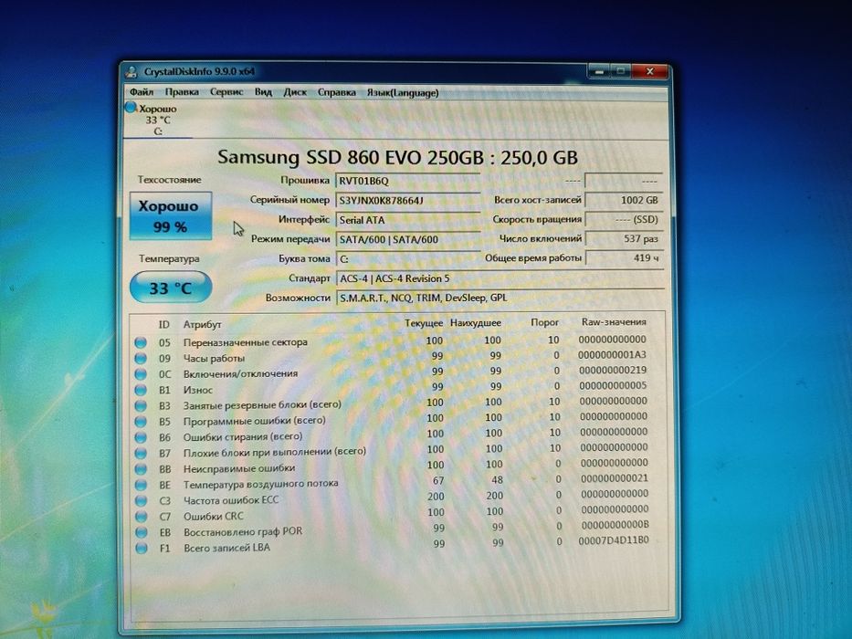 Ssd Samsung 860 evo 250gb